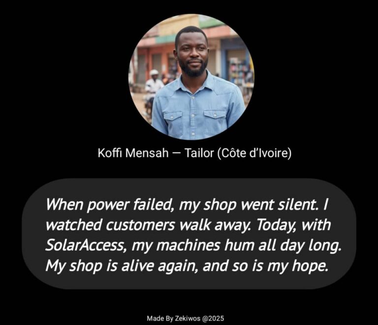 Real Customer Stories from SolarAccess — Afrikastar’s Sister Brand for Clean Solar Power