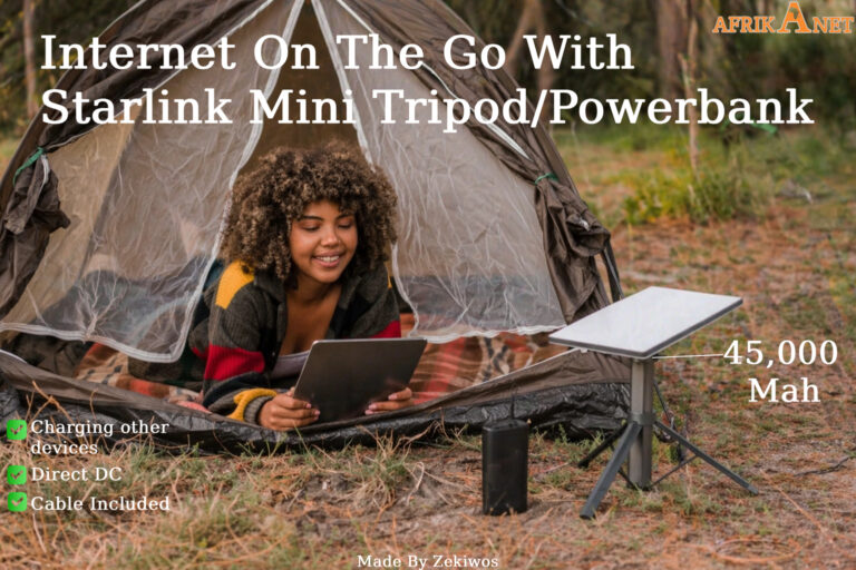 Adjustable Power Stand for Starlink Mini – Portable Tripod Power Solution